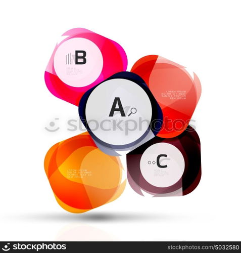 Vector glossy square elements. Vector glossy square elements. Vector template background for print workflow layout, diagram, number options or web design banner
