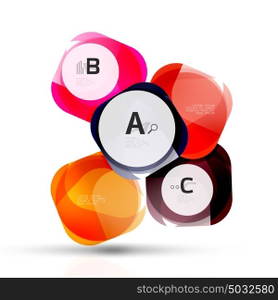 Vector glossy square elements. Vector glossy square elements. Vector template background for print workflow layout, diagram, number options or web design banner