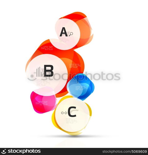Vector glossy square elements. Vector glossy square elements. Vector template background for print workflow layout, diagram, number options or web design banner