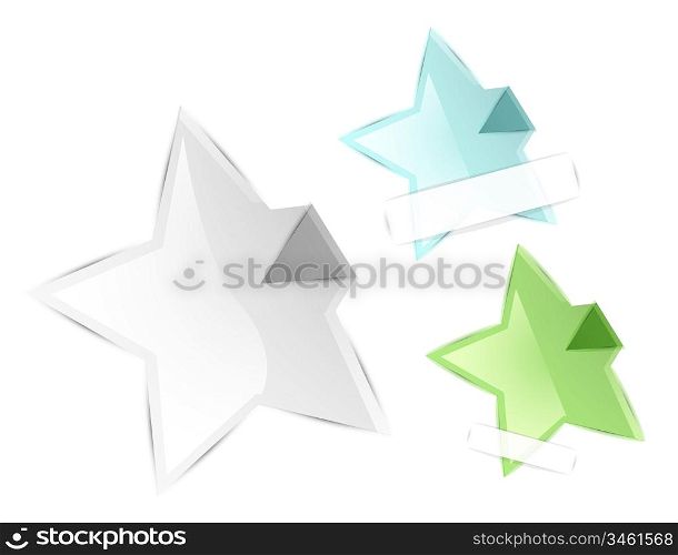 Vector glossy star frame for text