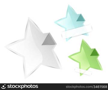 Vector glossy star frame for text