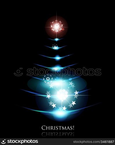 Vector glowing christmas background