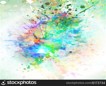 vector glowing colorful splash, EPS10 with transparency