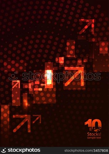 Vector glowing stocks abstract background