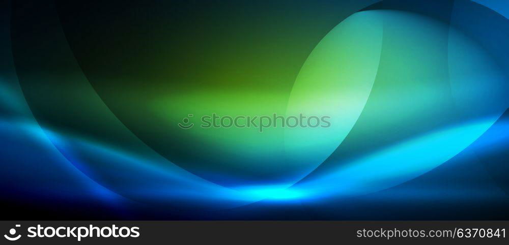 Vector glowing wave neon flowing curve background. Vector glowing wave neon flowing curve background, light effects template