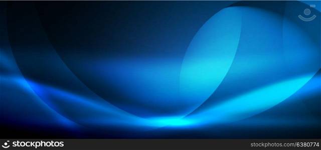 Vector glowing wave neon flowing curve background. Vector glowing wave neon flowing curve background, light effects template