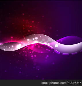 Vector glowing wave, smoke design wavy lines. Vector glowing wave, smoke design wavy lines. Shiny silk wavy line abstract background, wallpaper with wave shape and light effects, smooth style