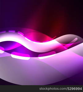 Vector glowing wave, smoke design wavy lines. Vector glowing wave, smoke design wavy lines. Shiny silk wavy line abstract background, wallpaper with wave shape and light effects, smooth style