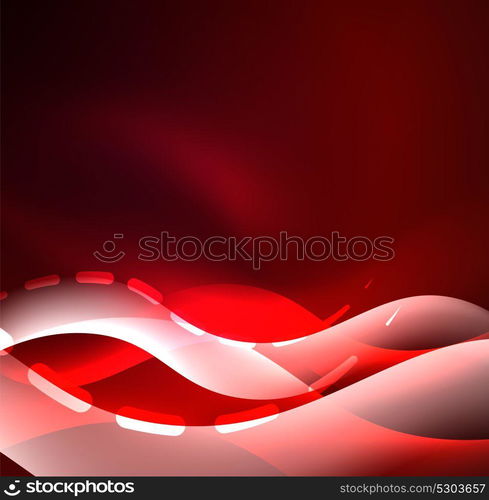 Vector glowing wave, smoke design wavy lines. Vector glowing wave, smoke design wavy lines. Shiny silk wavy line abstract background, wallpaper with wave shape and light effects, smooth style