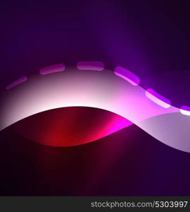 Vector glowing wave, smoke design wavy lines. Vector glowing wave, smoke design wavy lines. Shiny silk wavy line abstract background, wallpaper with wave shape and light effects, smooth style