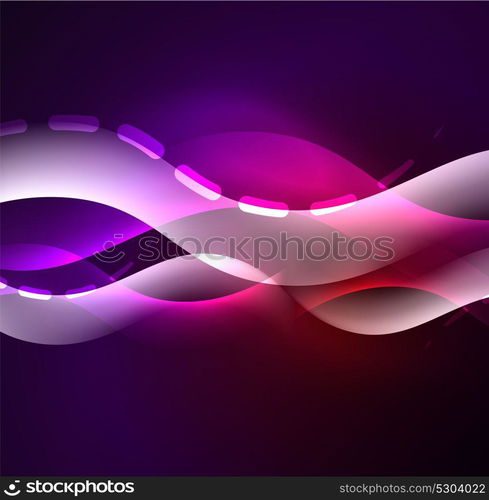 Vector glowing wave, smoke design wavy lines. Vector glowing wave, smoke design wavy lines. Shiny silk wavy line abstract background, wallpaper with wave shape and light effects, smooth style