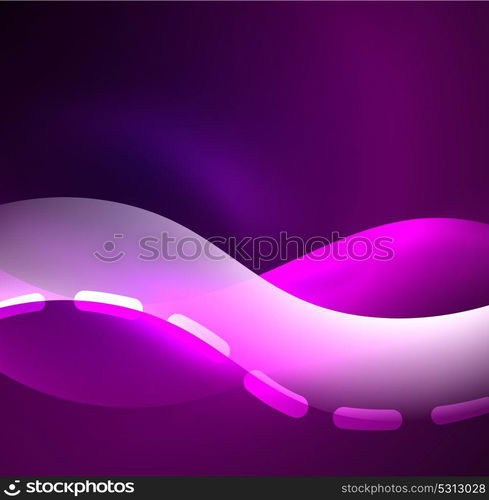 Vector glowing wave, smoke design wavy lines. Vector glowing wave, smoke design wavy lines. Shiny silk wavy line abstract background, wallpaper with wave shape and light effects, smooth style