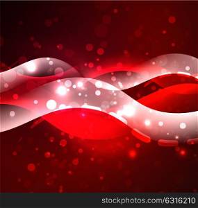 Vector glowing wave, smoke design wavy lines. Vector glowing wave, smoke design wavy lines. Shiny silk wavy line abstract background, wallpaper with wave shape and light effects, smooth style