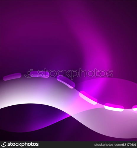 Vector glowing wave, smoke design wavy lines. Vector glowing wave, smoke design wavy lines. Shiny silk wavy line abstract background, wallpaper with wave shape and light effects, smooth style