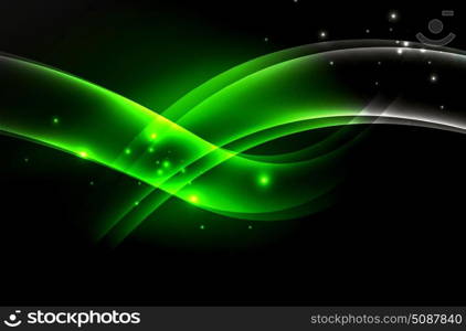 Vector glowing wave, smoke. Vector glowing wave, smoke design wavy lines