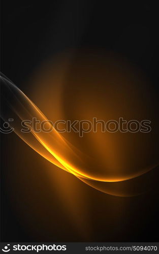 Vector glowing wave, smoke. Vector glowing wave, smoke design wavy lines