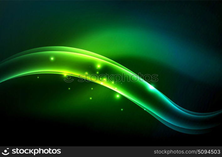 Vector glowing wave, smoke. Vector glowing wave, smoke design wavy lines