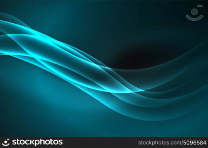 Vector glowing wave, smoke. Vector glowing wave, smoke design wavy lines