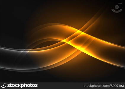 Vector glowing wave, smoke. Vector glowing wave, smoke design wavy lines