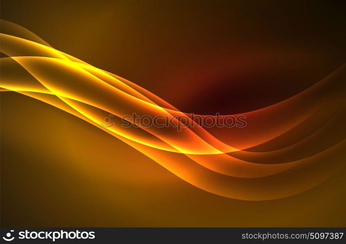 Vector glowing wave, smoke. Vector glowing wave, smoke design wavy lines