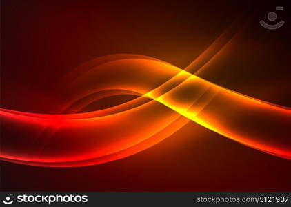 Vector glowing wave, smoke. Vector glowing wave, smoke design wavy lines