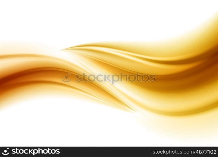 vector gold background. Smooth light gold waves line. Beautiful Gold Satin. Drapery Background. Vector Illustration