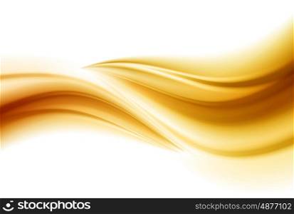 vector gold background. Smooth light gold waves line. Beautiful Gold Satin. Drapery Background. Vector Illustration