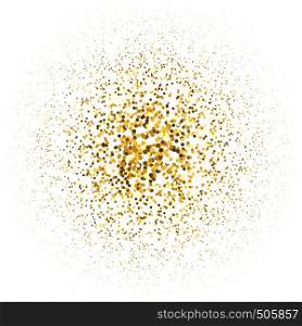 vector gold color particles sparks shiny dust effect confetti texture art luxury magic rich artistic abstract radial gradient white background . shiny gold glitter sparkling texture