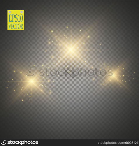 Vector gold glitter wave illustration. Gold star dust trail sparkling particles isolated on transparent background.. Vector gold glitter wave illustration. Gold star dust trail sparkling particles isolated on transparent background. Magic concept