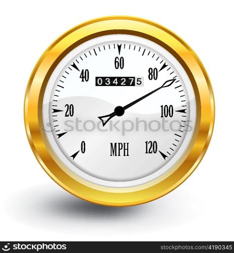 vector gold speedometer