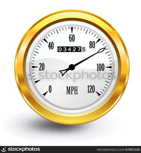 vector gold speedometer