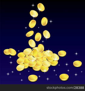 vector golden coins