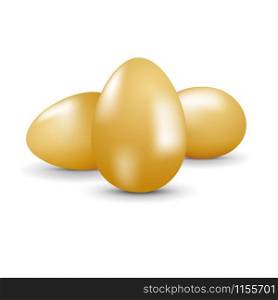Vector golden easter eggs