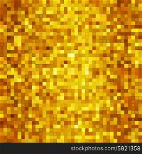 Vector golden mosaic background. Vector illustration golden mosaic background. Square shape