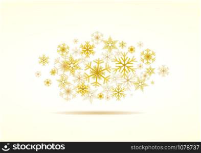 Vector golden Winter Background