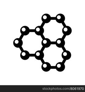 Vector graphene structure icon. Vector graphene structure icon on white background