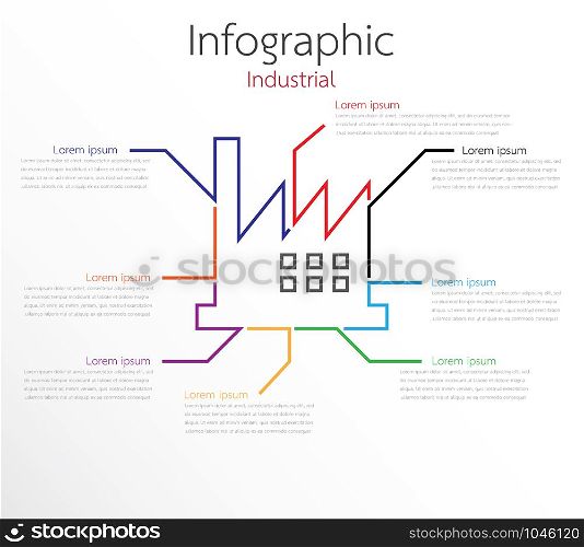 Vector graphics used for industrial related reports are divided into 8 topics.