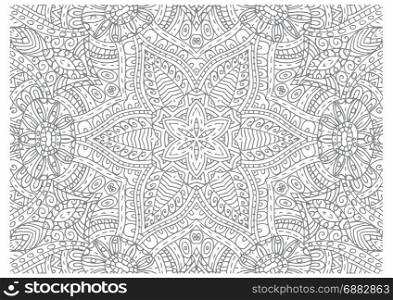 Vector graphics with abstract outline concentric pattern