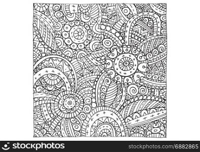 Vector graphics with abstract outline pattern