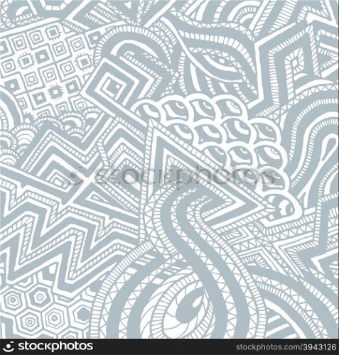 vector gray abstract monochrome zentangle hand drawn doodle background illustration on white background &#xA;