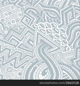 vector gray abstract monochrome zentangle hand drawn doodle background illustration on white background &#xA;