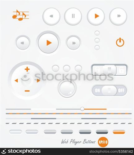 vector gray buttons for computing and web . vector grey buttons for computing and web