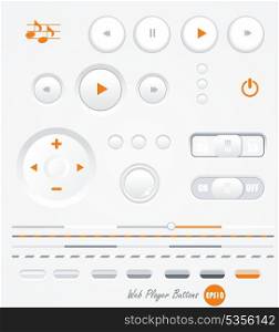 vector gray buttons for computing and web . vector grey buttons for computing and web