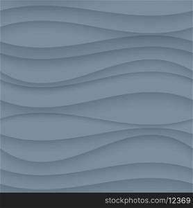 Vector Gray seamless Wavy background texture.