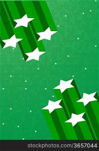 ""Vector green background with star; clip-art""