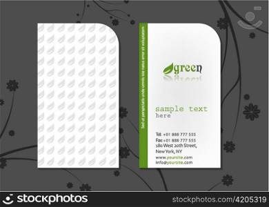 vector green business card