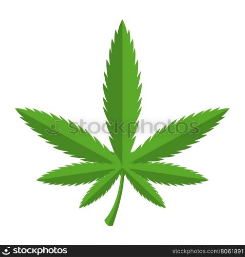 Vector green cannabis icon. Vector green cannabis icon. Marijuana leaf icon.