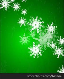 Vector green christmas background