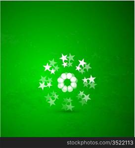 Vector green christmas background