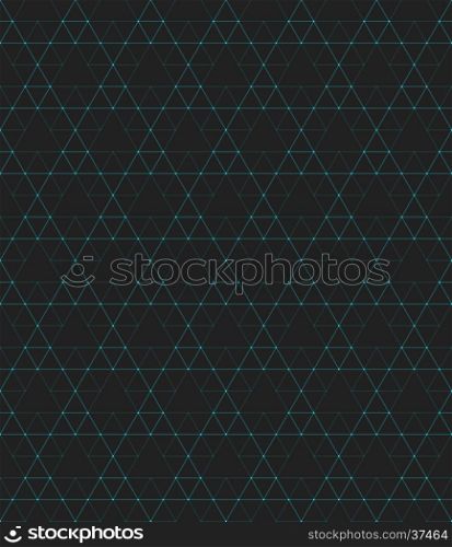 vector green color triangle hexagonal decorative seamless pattern isolated dark background&#xA;
